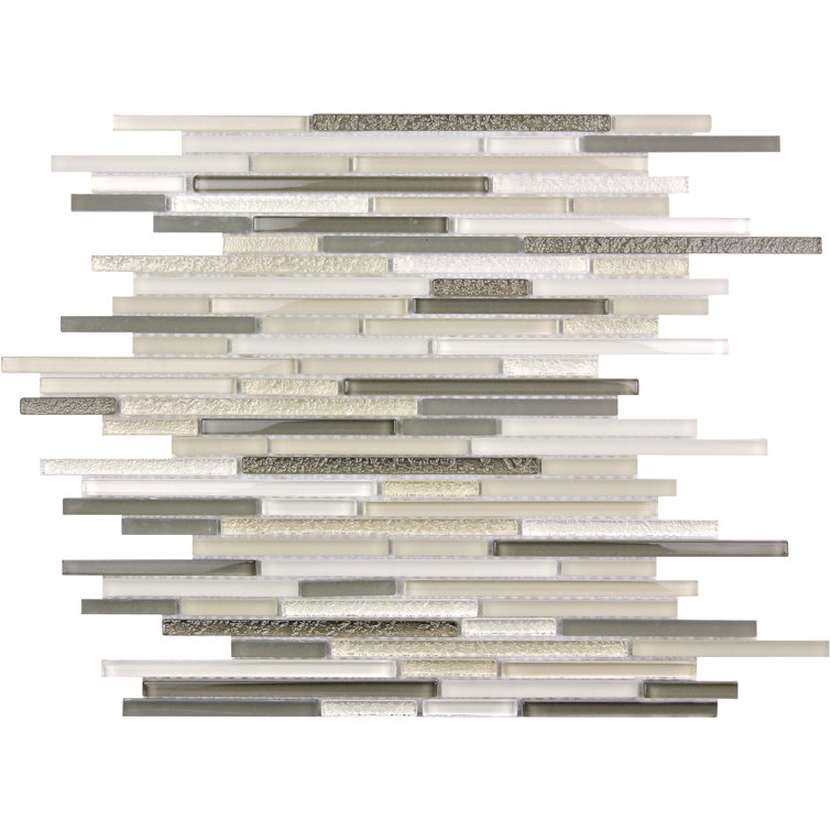 Apollo Tile Waterfall Linear Glass And Metal Mosaic Tile Perigold
